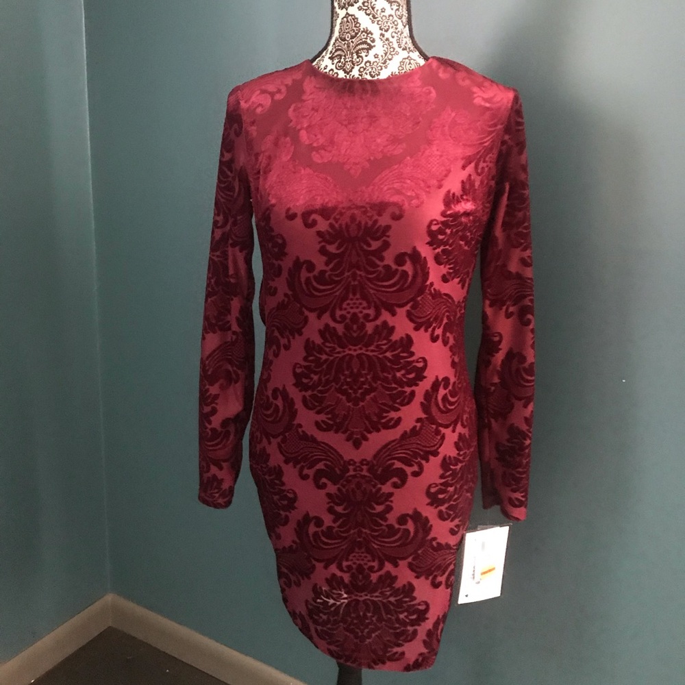 NWT Velvet Maroon Dress, Size 5/6